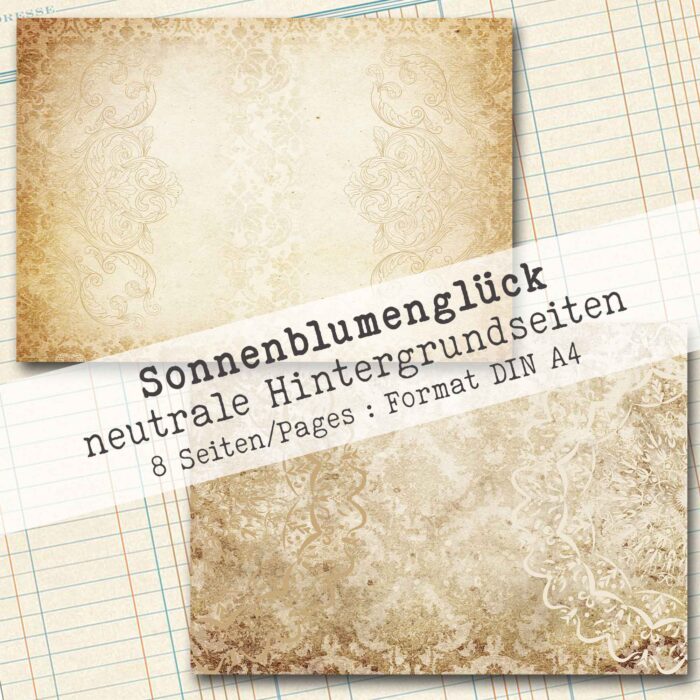 Sonnenblumenglück, neutrales Hintergrundpapier, 8 Seiten [Digital] – Bild 6