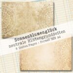 Sonnenblumenglück, neutrales Hintergrundpapier, 8 Seiten [Digital] – Bild 4