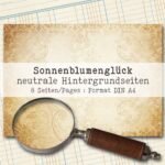 Sonnenblumenglück, neutrales Hintergrundpapier, 8 Seiten [Digital] – Bild 2