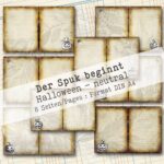 Der Spuk beginnt, Halloween neutrales Hintergrundpapier, 8 Seiten [Digital]