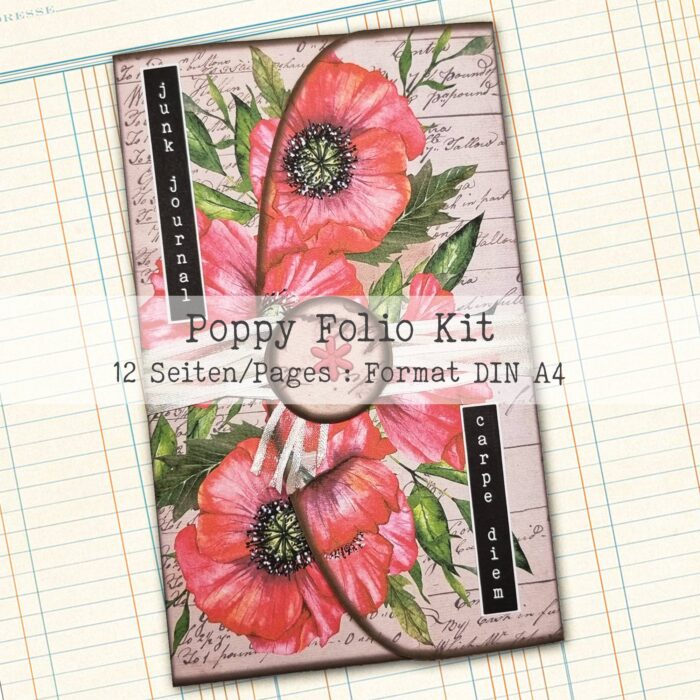Mohnblumen Folio, Bastelset, 12 Seiten [Digital] – Bild 2