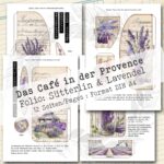 Das Café in der Provence, Sütterlin + Lavendel, Folio Bastelset, 12 Seiten [Digital] – Bild 3