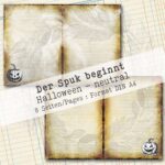 Der Spuk beginnt, Halloween neutrales Hintergrundpapier, 8 Seiten [Digital] – Bild 6