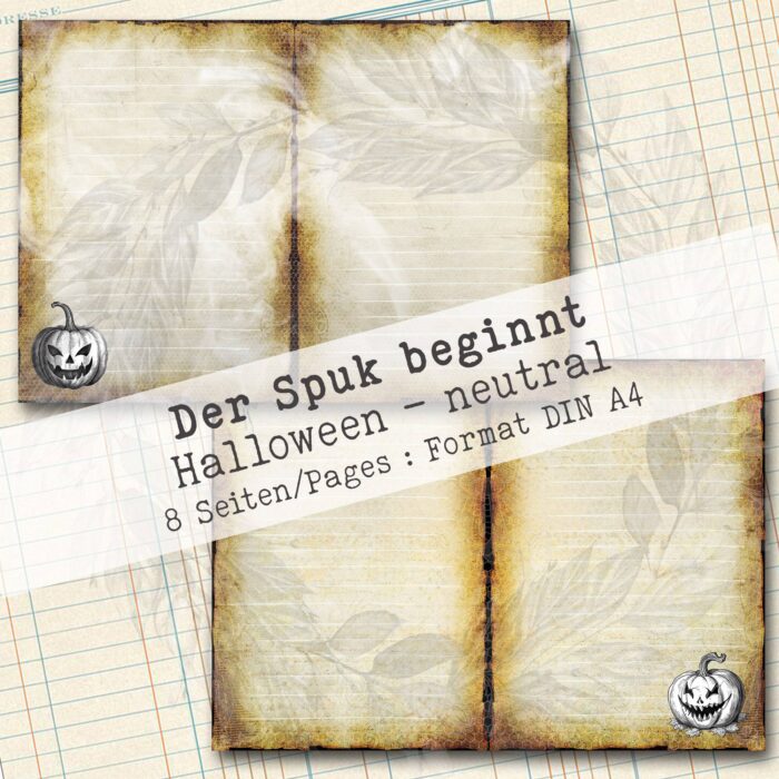Der Spuk beginnt, Halloween neutrales Hintergrundpapier, 8 Seiten [Digital] – Bild 6