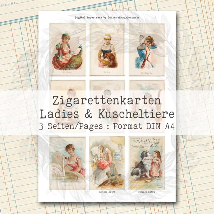 Vintage Zigarettenkarten, Ladies & Kuscheltiere [Digital] – Bild 3