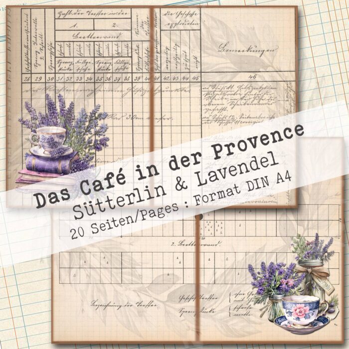 Das Café in der Provence, Sütterlin + Lavendel, 20 Seiten [Digital] – Bild 3