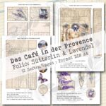 Das Café in der Provence, Sütterlin + Lavendel, Folio Bastelset, 12 Seiten [Digital] – Bild 4