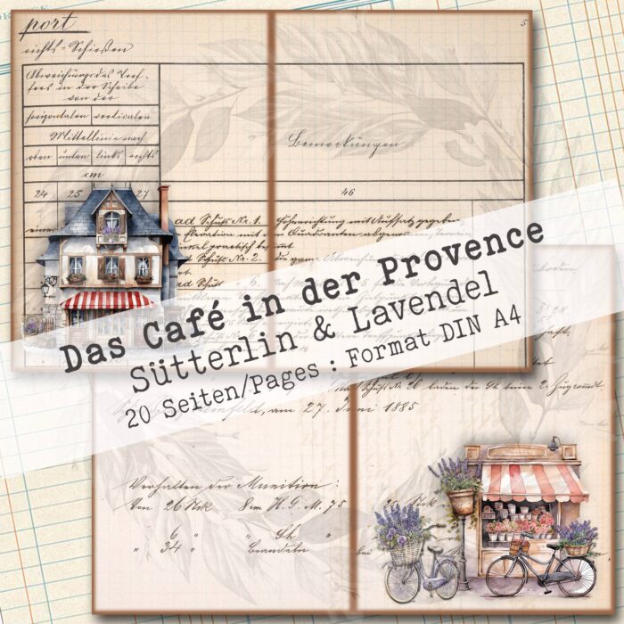 Das Café in der Provence, Sütterlin + Lavendel, 20 Seiten [Digital] – Bild 9
