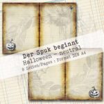 Der Spuk beginnt, Halloween neutrales Hintergrundpapier, 8 Seiten [Digital] – Bild 4