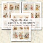 Vintage Zigarettenkarten, Ladies & Kuscheltiere [Digital]
