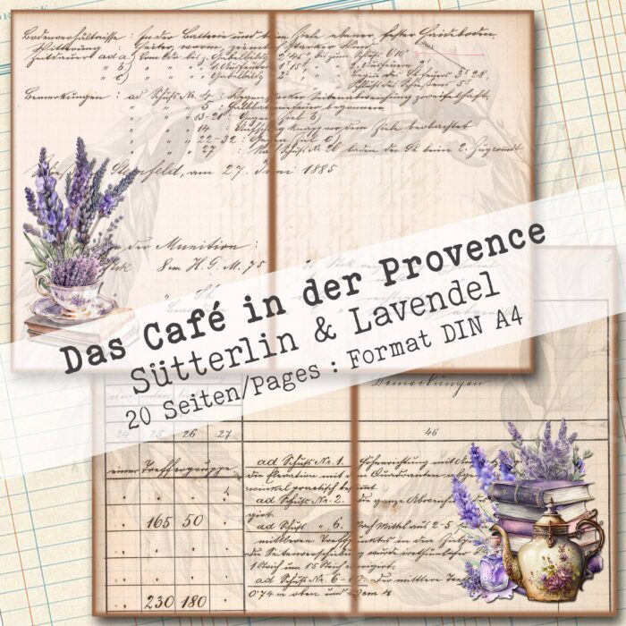 Das Café in der Provence, Sütterlin + Lavendel, 20 Seiten [Digital] – Bild 8