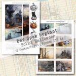 Der Spuk beginnt, Halloween Folio Bastelset, 12 Seiten [Digital] – Bild 4