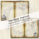 Der Spuk beginnt, Halloween neutrales Hintergrundpapier, 8 Seiten [Digital] – Bild 3