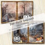 Der Spuk beginnt, Halloween Hintergrundpapier, 10 Seiten [Digital] – Bild 3