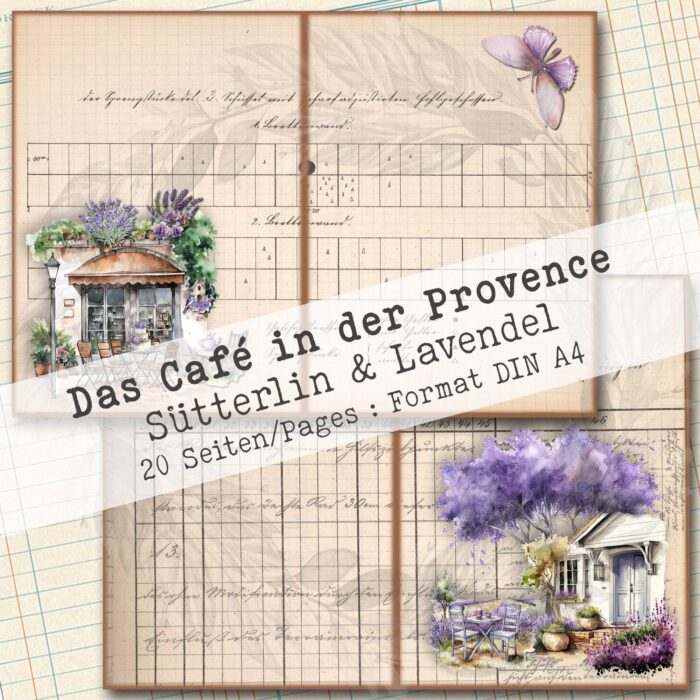 Das Café in der Provence, Sütterlin + Lavendel, 20 Seiten [Digital] – Bild 4