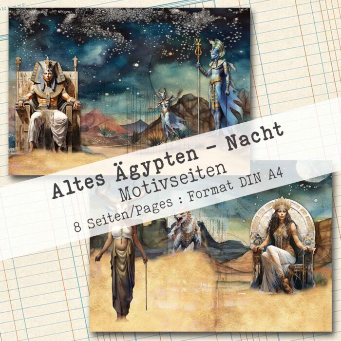 Altes Ägypten - Nacht, Motivpapier, 8 Seiten [Digital] – Bild 4