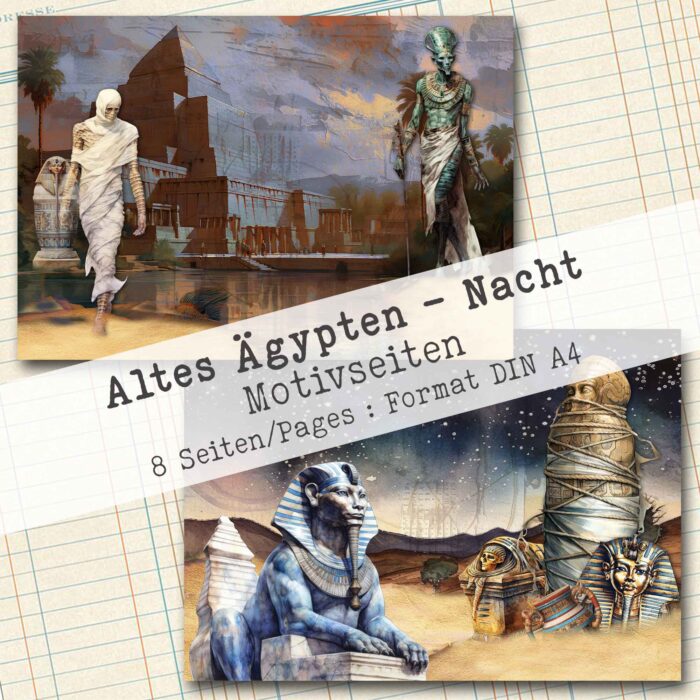 Altes Ägypten - Nacht, Motivpapier, 8 Seiten [Digital] – Bild 5