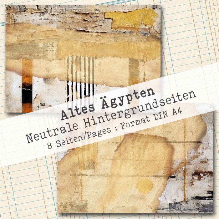 Altes Ägypten, Neutrales Hintergrundpapier, 8 Seiten [Digital] – Bild 4