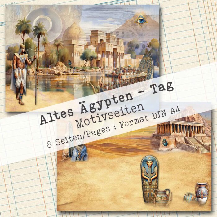 Altes Ägypten - Tag, Motivpapier, 8 Seiten [Digital] – Bild 3