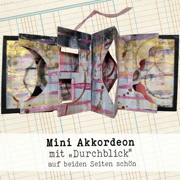 Akkordeon Booklet in 3D, handgefertigt – Bild 2