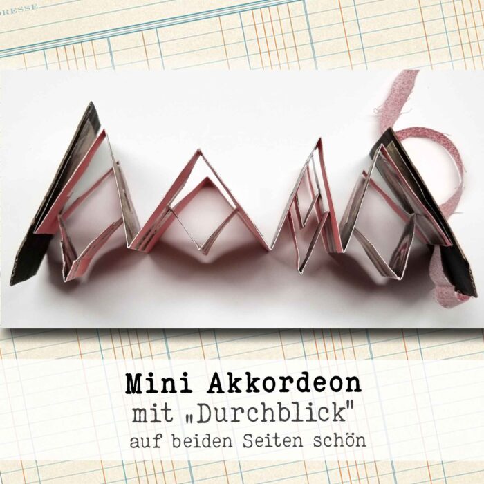 Akkordeon Booklet in 3D, handgefertigt – Bild 4