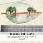 "Dies ist kein Blatt", Aquarell in Blattform, handgemalt – Bild 2