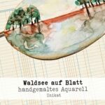 "Dies ist kein Blatt", Aquarell in Blattform, handgemalt – Bild 4
