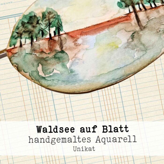 "Dies ist kein Blatt", Aquarell in Blattform, handgemalt – Bild 4