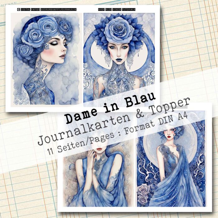 Dame in Blau, Journal Karten, 11 Seiten [Digital] – Bild 6