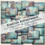 Blaulila Blütenrausch, Hintergrund- & Collagepapier, 36 Seiten [Digital]