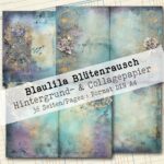Blaulila Blütenrausch, Hintergrund- & Collagepapier, 36 Seiten [Digital] – Bild 4