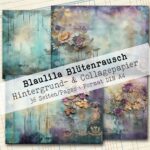 Blaulila Blütenrausch, Hintergrund- & Collagepapier, 36 Seiten [Digital] – Bild 10