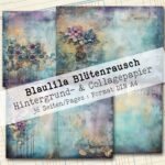Blaulila Blütenrausch, Hintergrund- & Collagepapier, 36 Seiten [Digital] – Bild 9