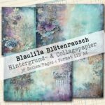 Blaulila Blütenrausch, Hintergrund- & Collagepapier, 36 Seiten [Digital] – Bild 8