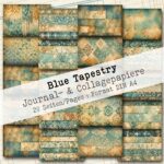 Blue Tapestry, Journal- & Collagepapiere, 20 Seiten [Digital]