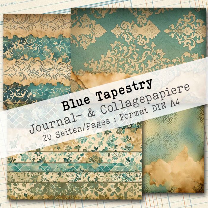 Blue Tapestry, Journal- & Collagepapiere, 20 Seiten [Digital] – Bild 6