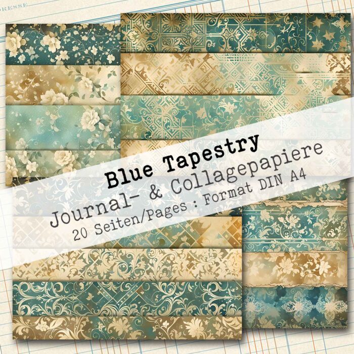 Blue Tapestry, Journal- & Collagepapiere, 20 Seiten [Digital] – Bild 5