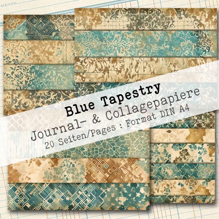 Blue Tapestry, Journal- & Collagepapiere, 20 Seiten [Digital] – Bild 4