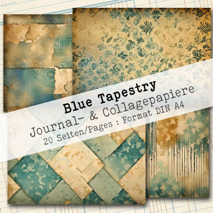 Blue Tapestry, Journal- & Collagepapiere, 20 Seiten [Digital] – Bild 3