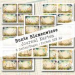 Bunte Blumenwiese, Journalkarten, 8 Seiten [Digital]