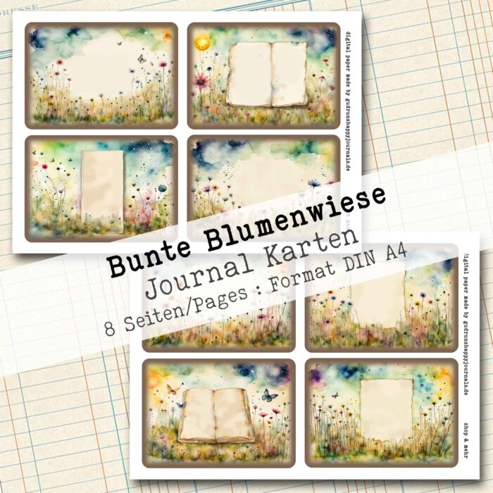 Bunte Blumenwiese, Journalkarten, 8 Seiten [Digital] – Bild 5
