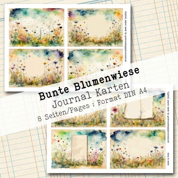 Bunte Blumenwiese, Journalkarten, 8 Seiten [Digital] – Bild 4