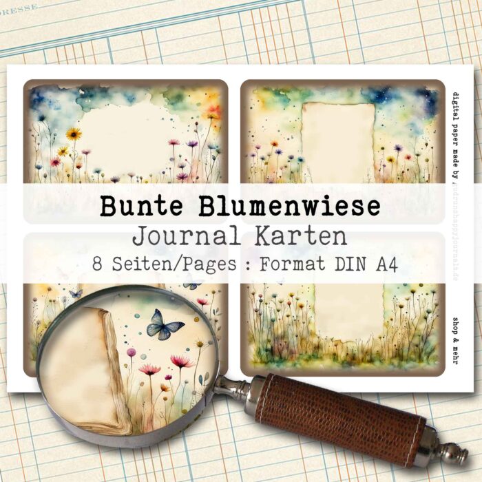 Bunte Blumenwiese, Journalkarten, 8 Seiten [Digital] – Bild 2