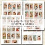 Vintage Zigarettenkarten, Butterfly Ladies [Digital]