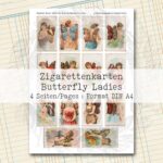 Vintage Zigarettenkarten, Butterfly Ladies [Digital] – Bild 6