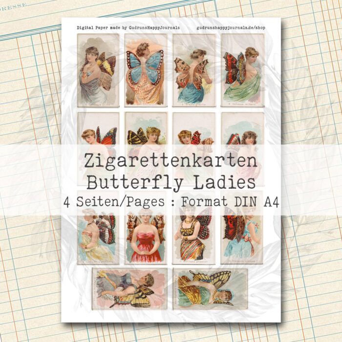 Vintage Zigarettenkarten, Butterfly Ladies [Digital] – Bild 6