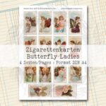 Vintage Zigarettenkarten, Butterfly Ladies [Digital] – Bild 5