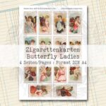 Vintage Zigarettenkarten, Butterfly Ladies [Digital] – Bild 4