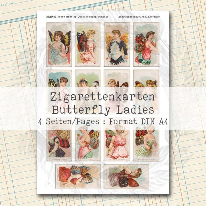 Vintage Zigarettenkarten, Butterfly Ladies [Digital] – Bild 4
