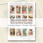 Vintage Zigarettenkarten, Butterfly Ladies [Digital] – Bild 3